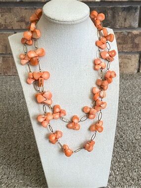 Vintage Coldwater Creek Coral Color Necklace
